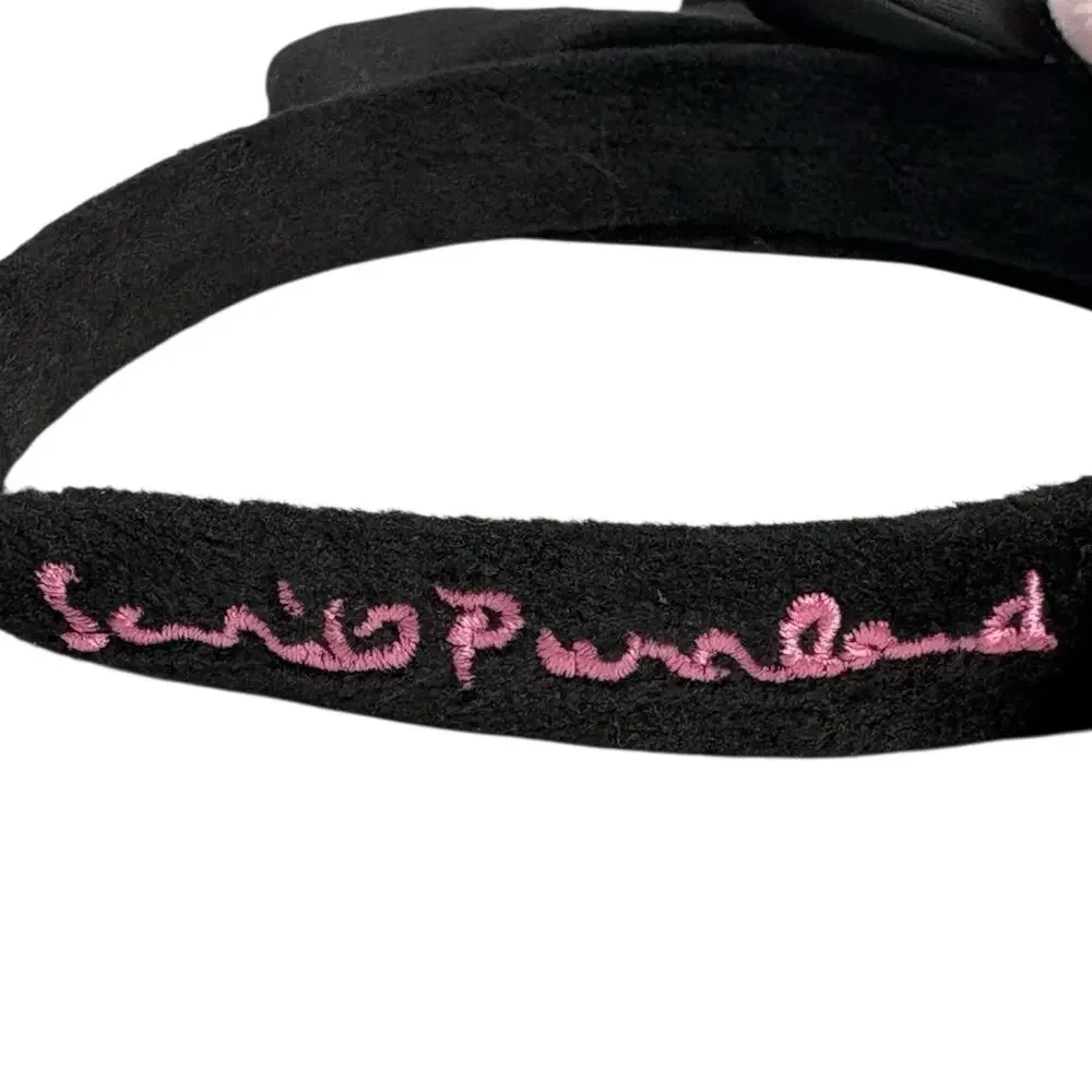 Sanrio Kuromi Puroland Cat Bow Black Plush Headband Cosplay Costume Accessory